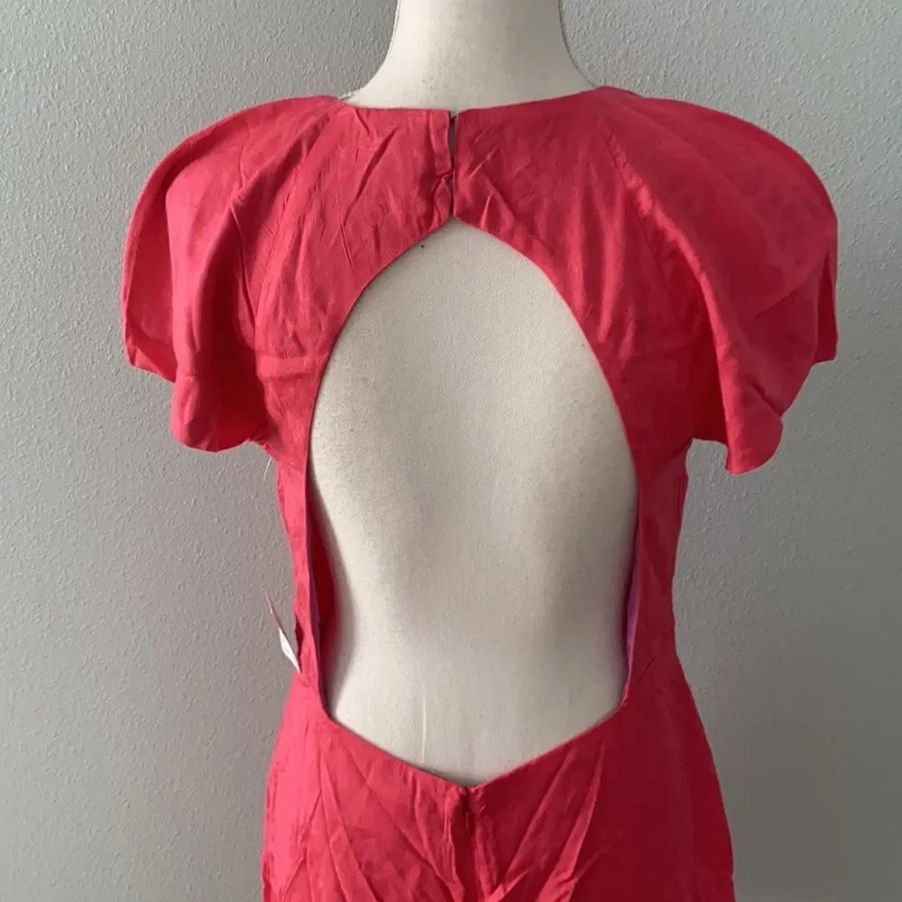 NWT Free People Pink Open Back Mini Dress Size 8